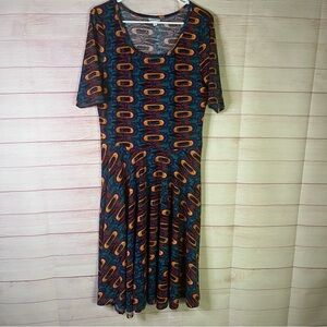 Lularoe Nicole Fit Flare Dress Size 2XL